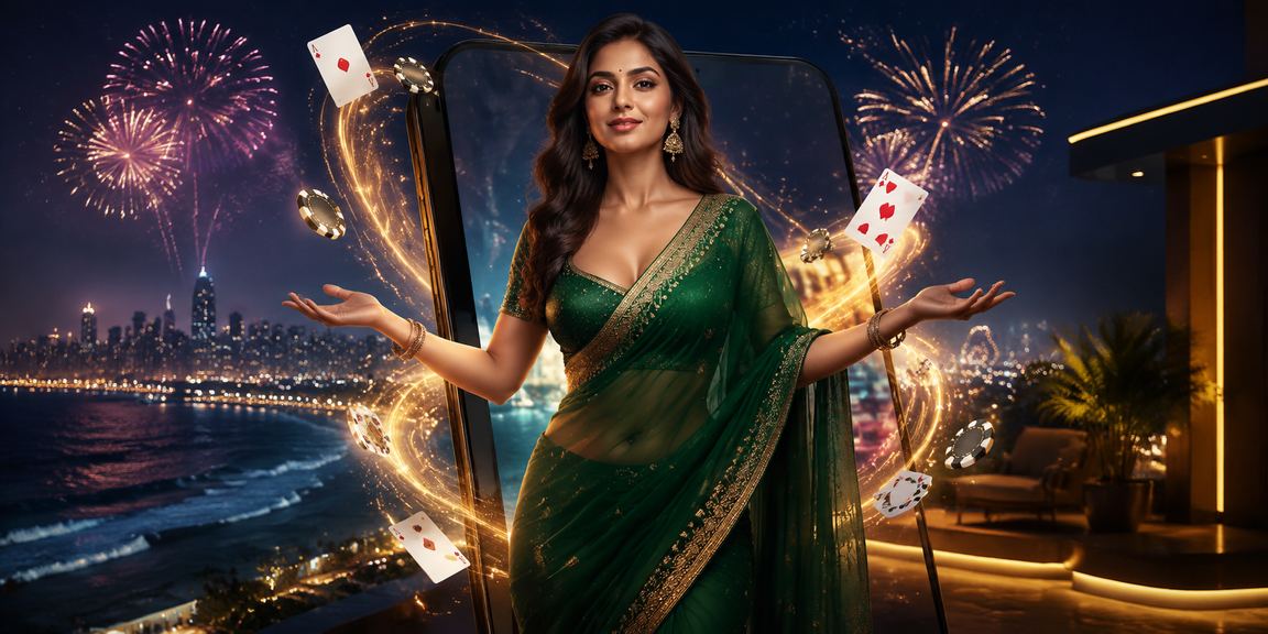 Players enjoying an online poker game in a stylish Indian setting
